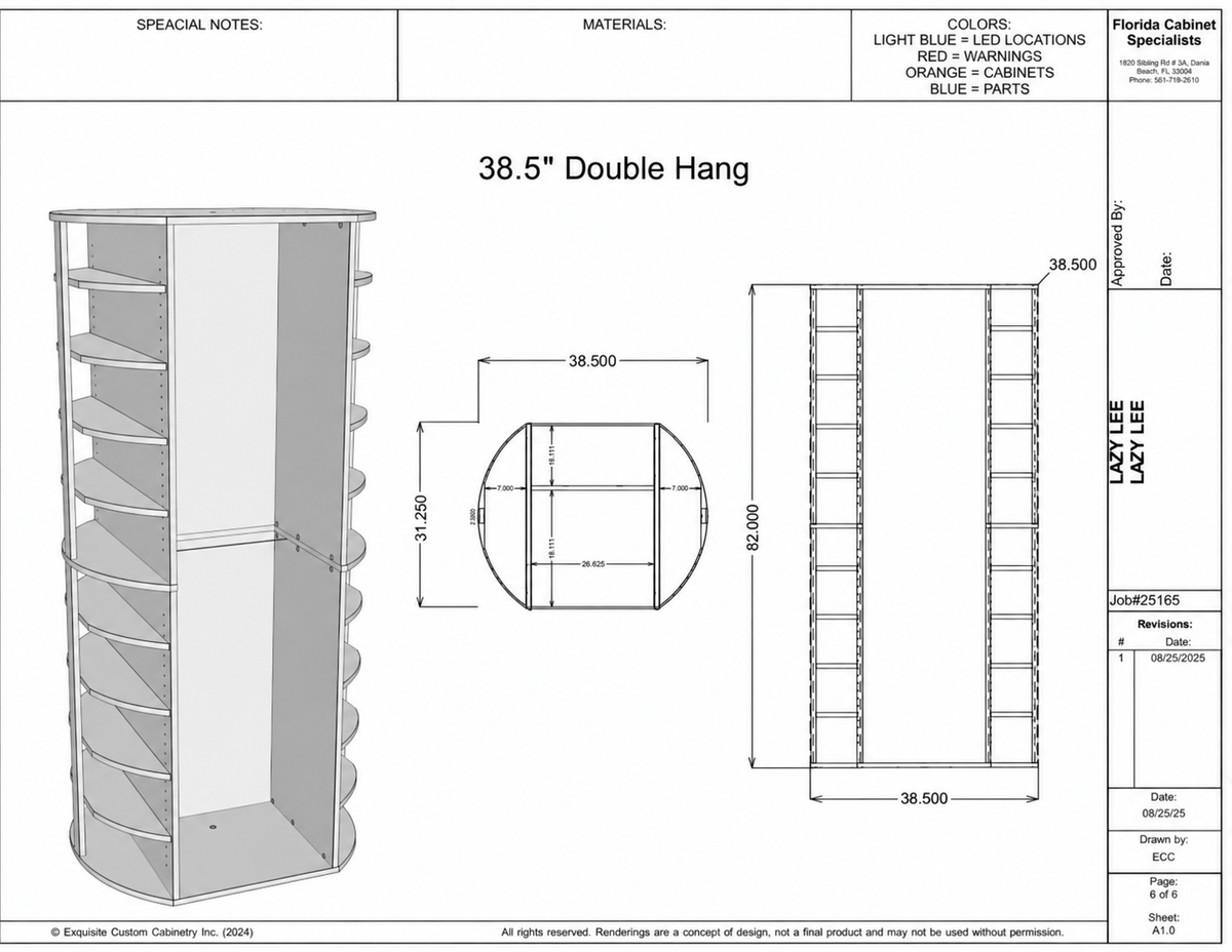 Double Hang Spinning Closet
