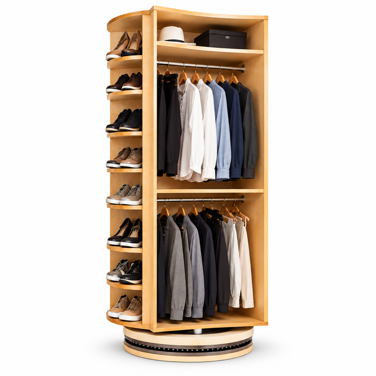 Double Hang Spinning Closet