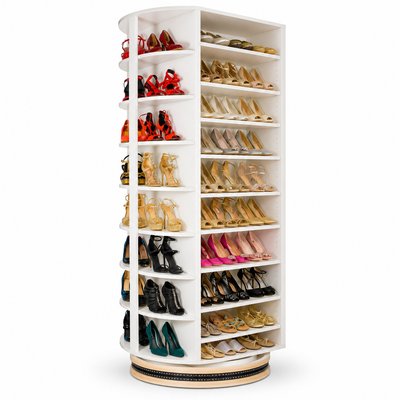 Woman's Dream spinning closet for shoes and bags