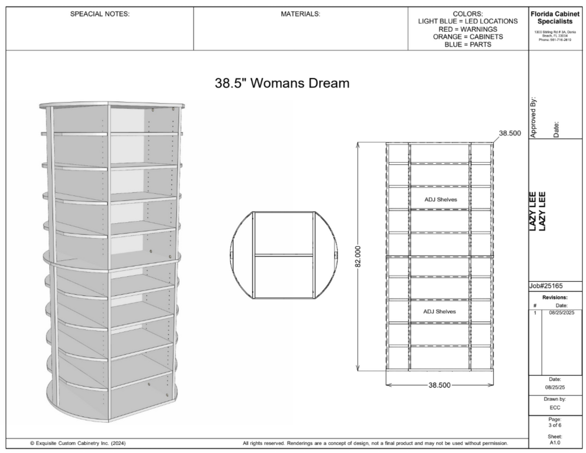 Woman's Dream Spinning Closet