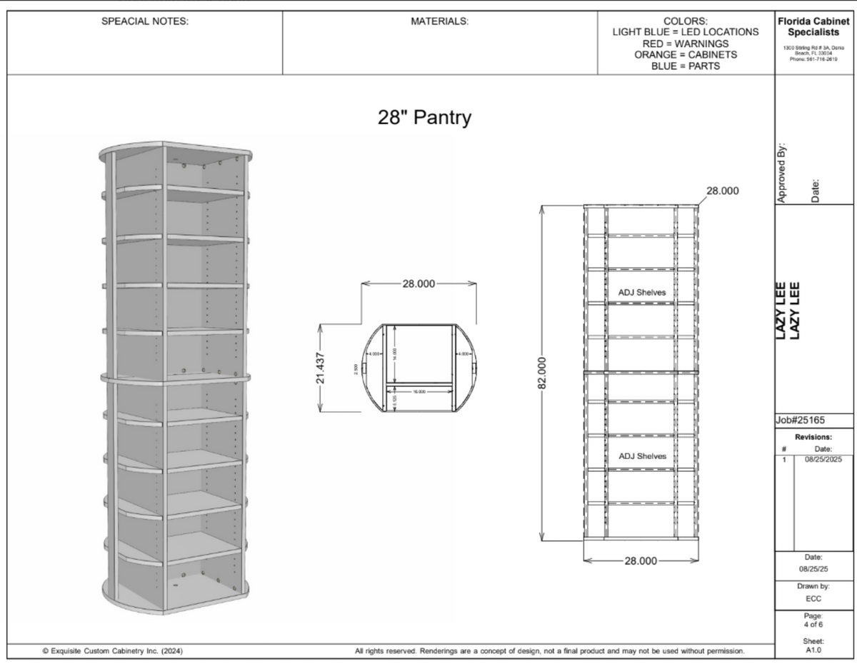 Pantry Unit Spinning Storage